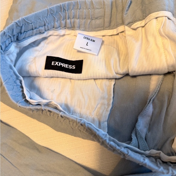 Express Women's Light blue Drawstring Trousers - Picture 4 of 6